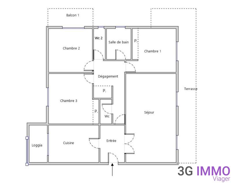 Viager - Appartement - 98 m² - 4 pièces