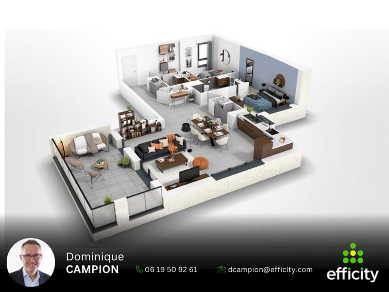 Appartement - 89 m² - 3 pièces