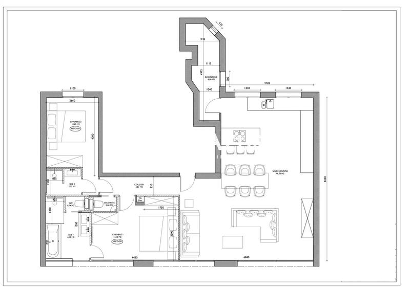Appartement - 91 m² - 3 pièces