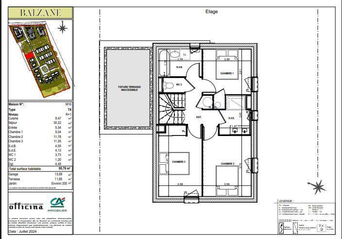 Maison - 95 m² - 4 pièces