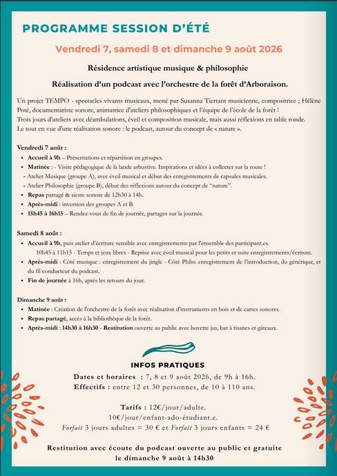L'école de la forêt - session d'été