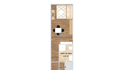 Appartement - 26 m² - 1 pièce