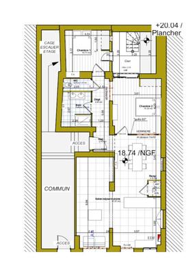 Appartement - 93 m² - 3 pièces