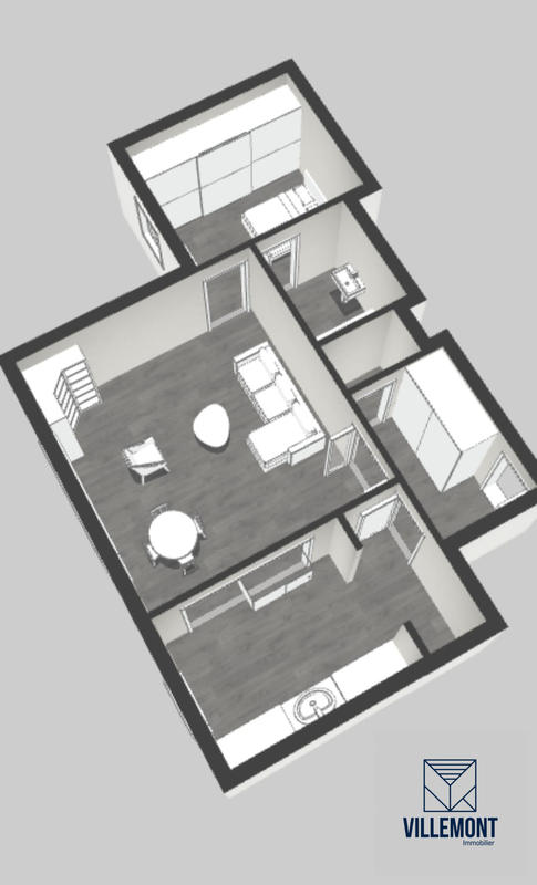 Appartement - 54 m² - 2 pièces