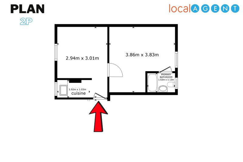 Appartement - 26 m² - 2 pièces