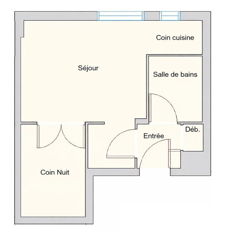 Appartement - 26 m² - 2 pièces