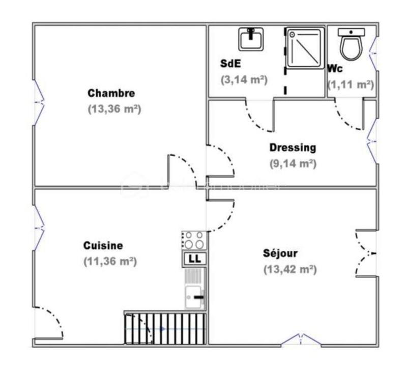 Maison - 51 m² - 2 pièces