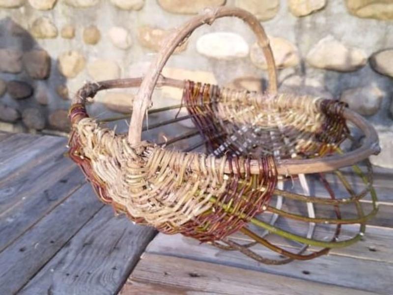 Atelier vannerie aléatoire, à la Cueillette de l'Aragnon