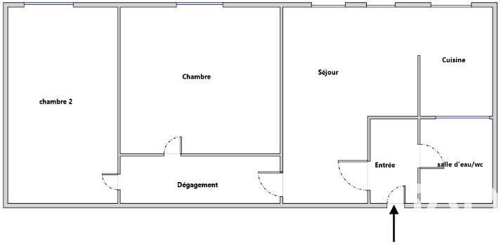 Appartement - 49 m² - 3 pièces