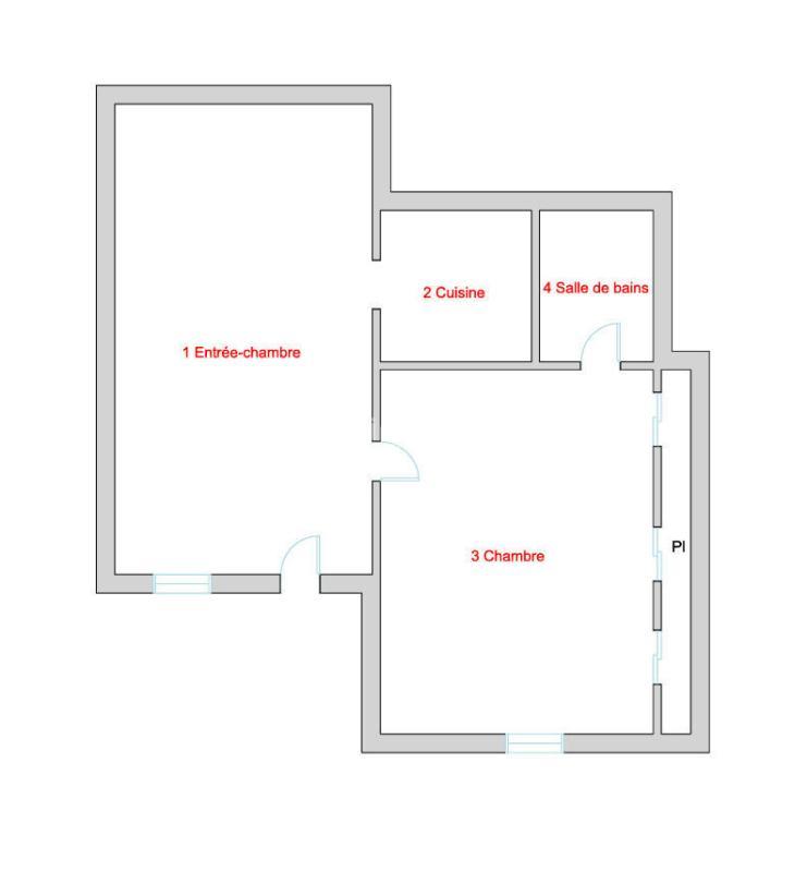 Appartement - 25 m² - 2 pièces