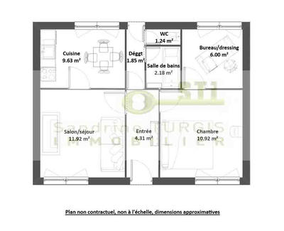 Maison - 48 m² - 3 pièces