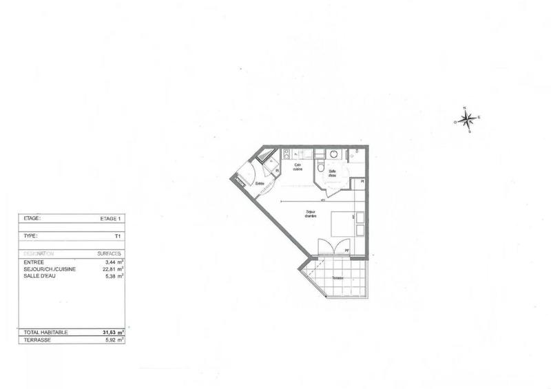 Appartement - 31 m² - 1 pièce