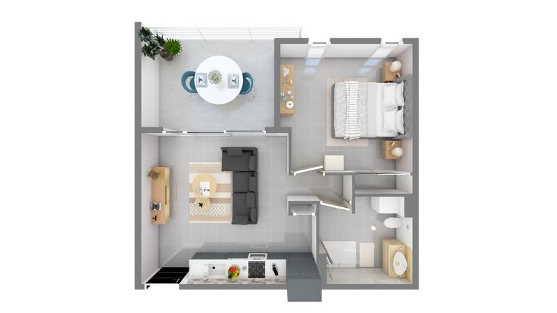 Appartement - 45 m² - 2 pièces