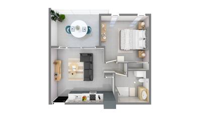 Appartement - 45 m² - 2 pièces