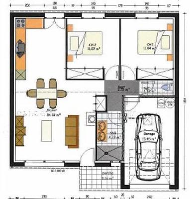 Villa - 80 m² - 3 pièces