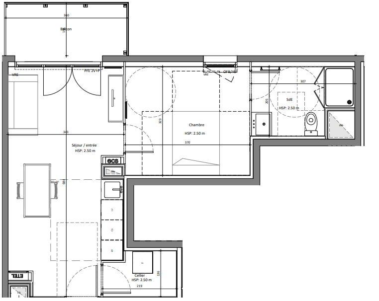 Appartement - 42 m² - 2 pièces