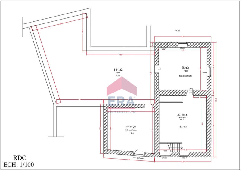 Maison - 140 m² - 1 pièce