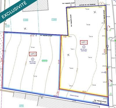 Terrain - 607 m²
