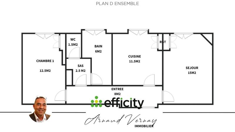 Appartement - 59 m² - 3 pièces
