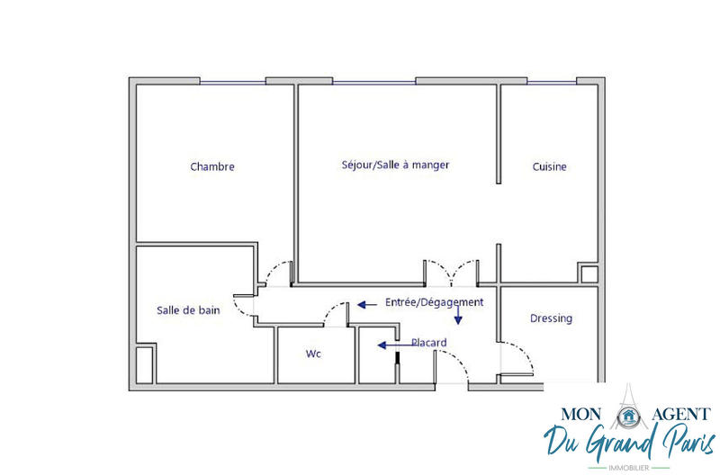 Appartement - 50 m² - 2 pièces