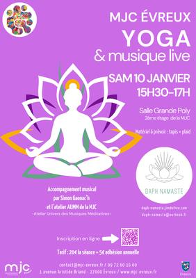 Yoga &amp; Musique Live à la Mjc d’Évreux