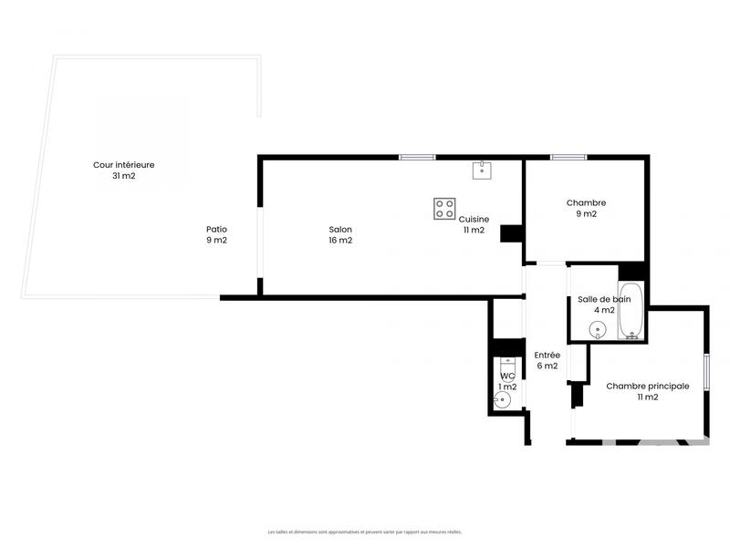 Appartement - 60 m² - 3 pièces