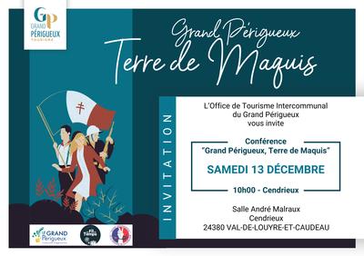 Conférence &quot;Grand Périgueux, Terre de maquis&quot;