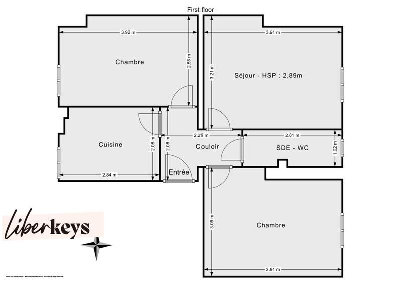 Appartement - 44 m² - 3 pièces