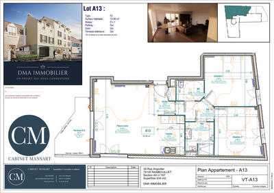 Appartement - 75 m² - 3 pièces