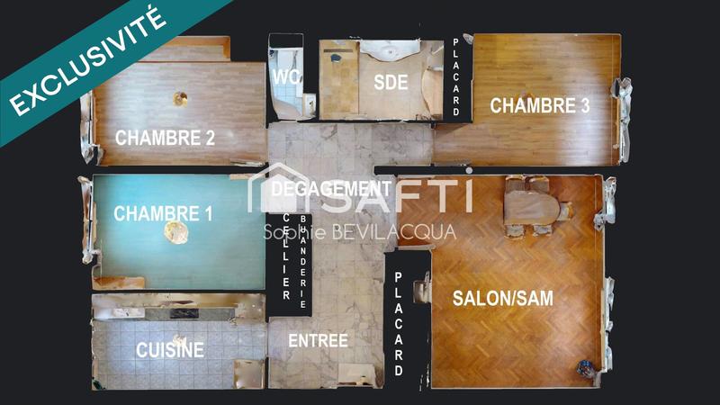 Appartement - 95 m² - 4 pièces