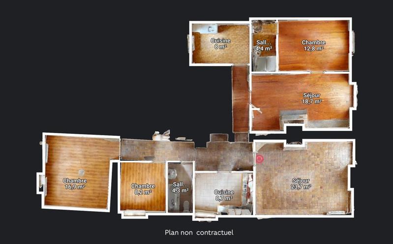 Appartement - 120 m² - 6 pièces