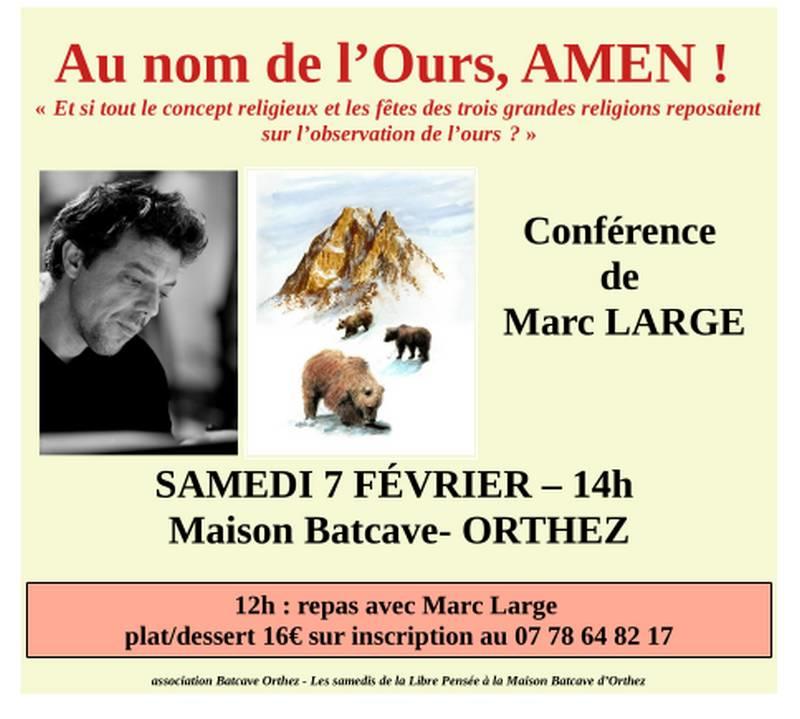 Conférence : au nom de l'Ours, Amen !