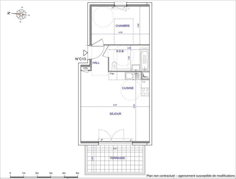 Appartement - 46 m² - 2 pièces