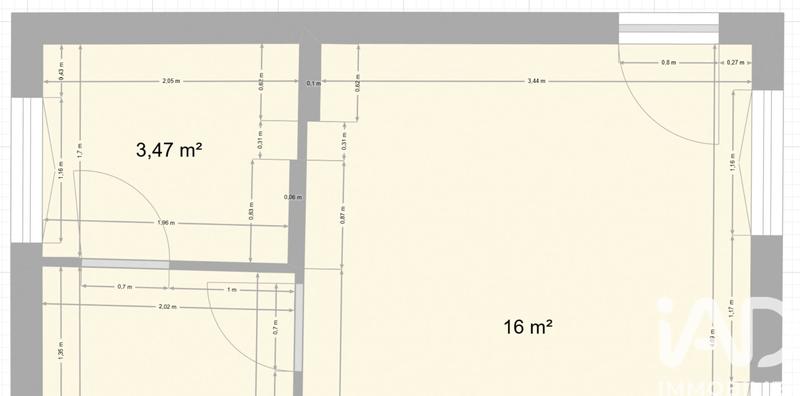 Appartement - 25 m² - 2 pièces