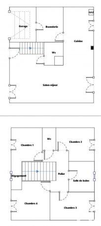 Maison de ville - 89 m² - 5 pièces