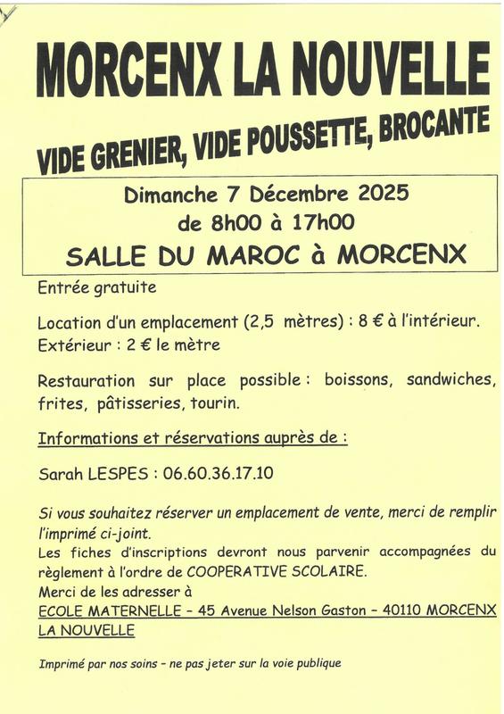 Vide Grenier, Vide Poussette, Brocante