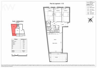 Appartement - 83 m² - 4 pièces