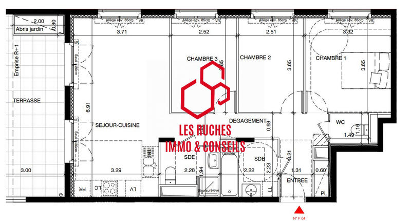 Appartement - 75 m² - 4 pièces