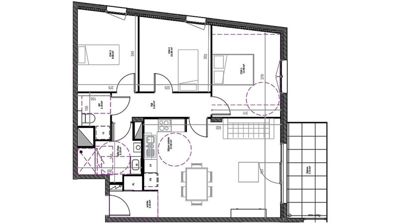 Appartement - 76 m² - 4 pièces