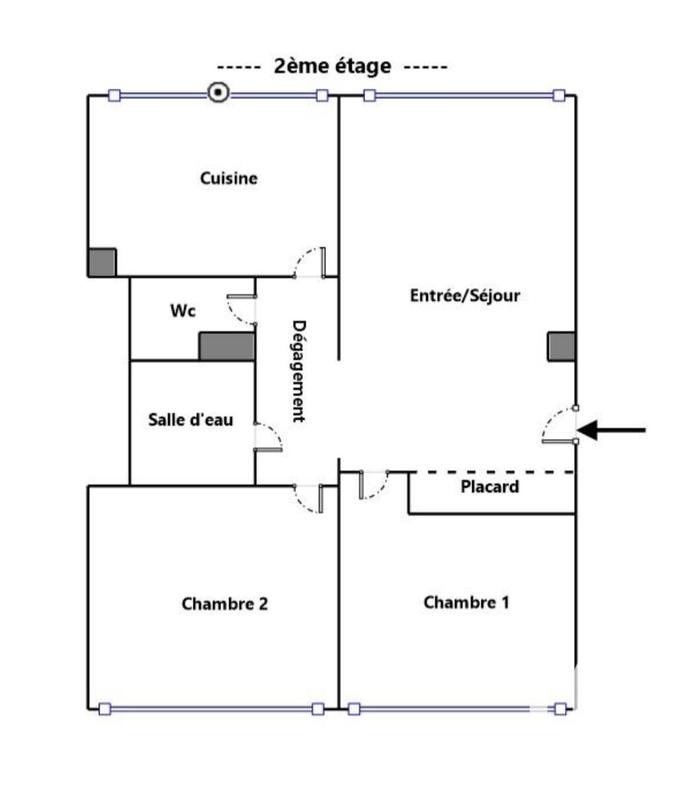 Appartement - 54 m² - 3 pièces