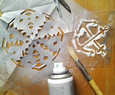 Atelier - Empreintes de givre au pochoir