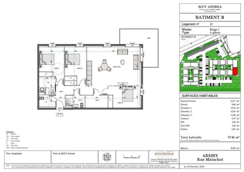Appartement - 97 m² - 4 pièces