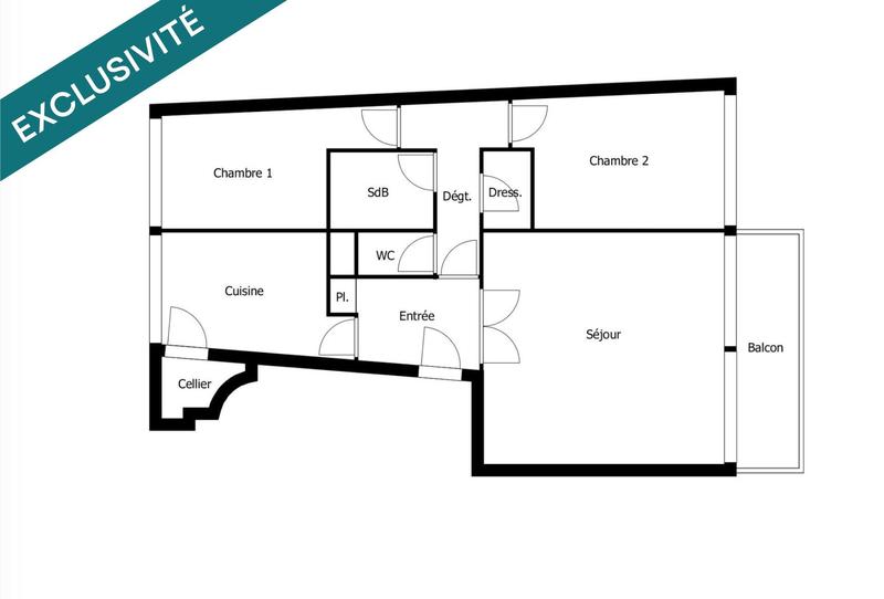 Appartement - 70 m² - 3 pièces