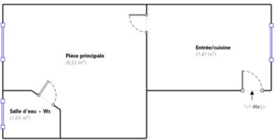 Studio - 18 m² - 1 pièce