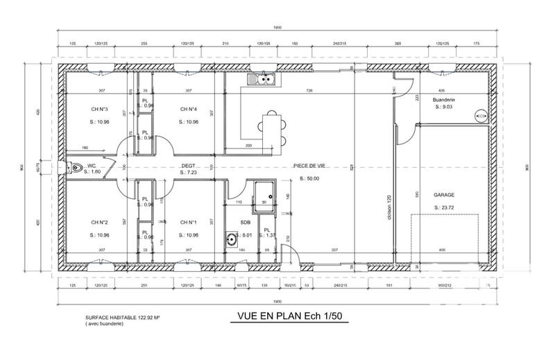 Maison - 123 m² - 6 pièces