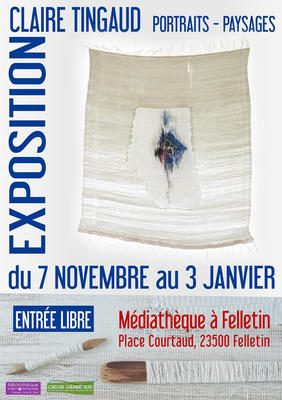 Mediatheque - Exposition Portaits - Paysages Claire Tingaud