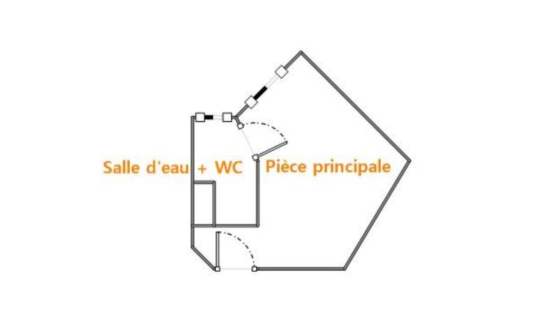 Studio - 18 m² - 1 pièce