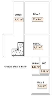 Maison - 70 m² - 3 pièces