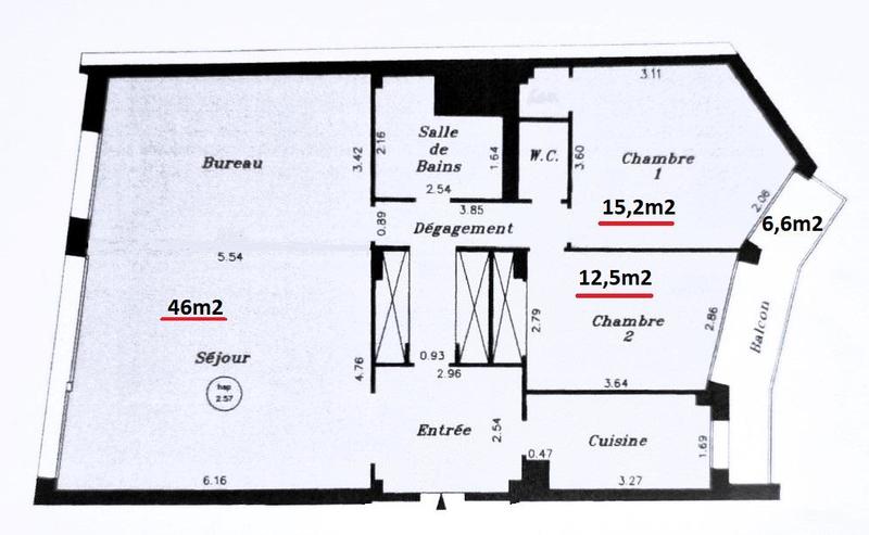 Appartement - 103 m² - 5 pièces