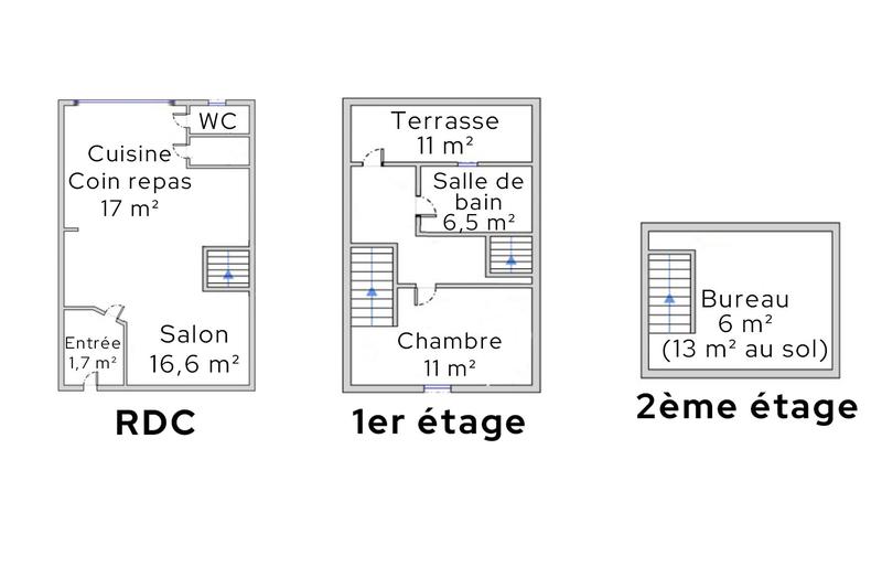 Maison - 67 m² - 3 pièces
